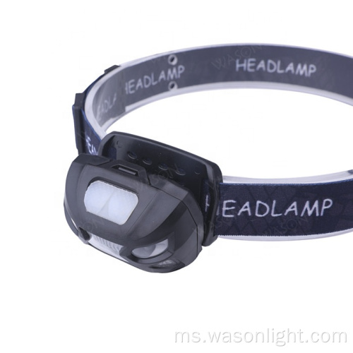 Sensor gerakan tangan bebas tangan profesional Ultra Cerah USB USB yang boleh dicas semula Headlamp LED dengan lampu merah